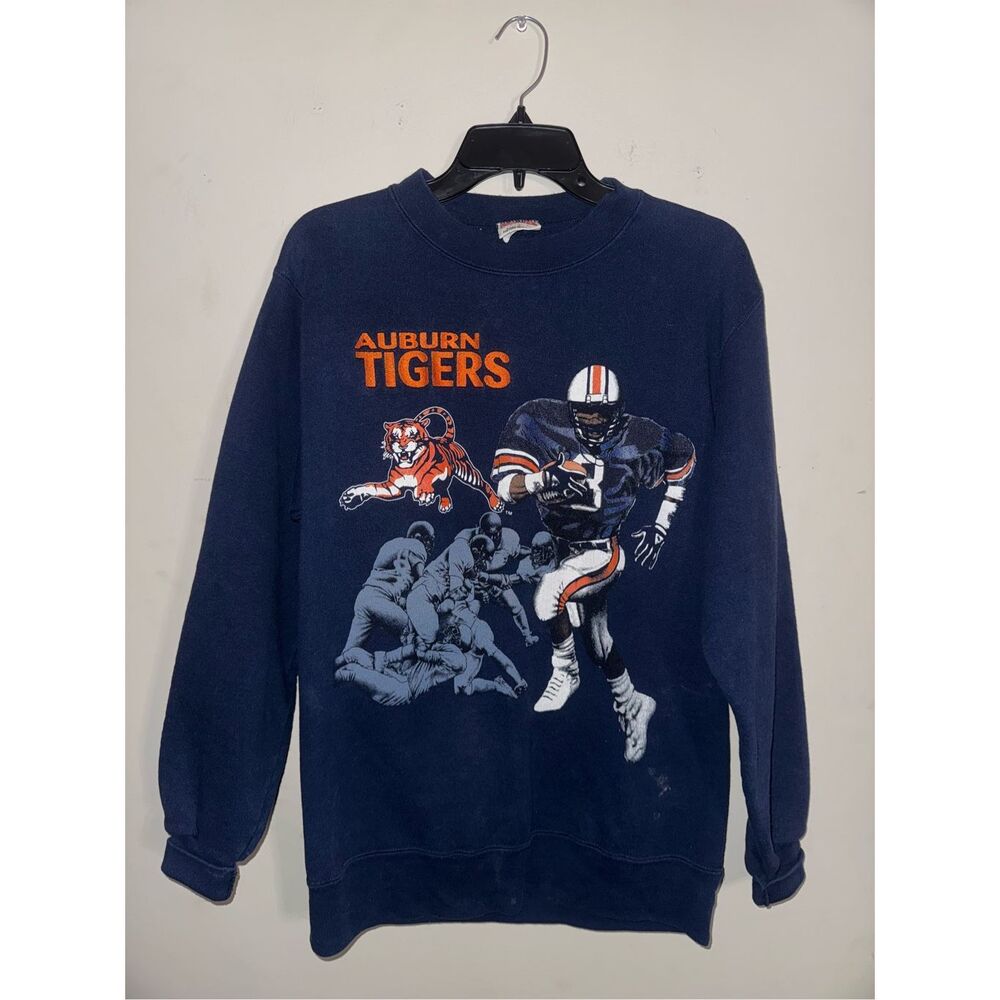 Vintage Nutmeg Auburn Tigers Embroidered Crewneck - Size Medium